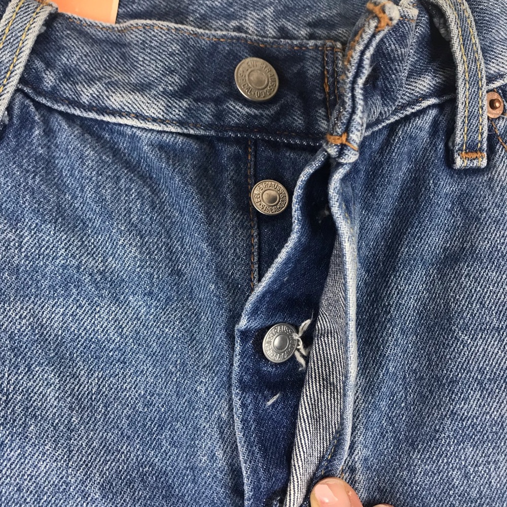 Levi’s 501 Button Fly Hi Rise Jean Shorts 31 - Picture 6 of 8